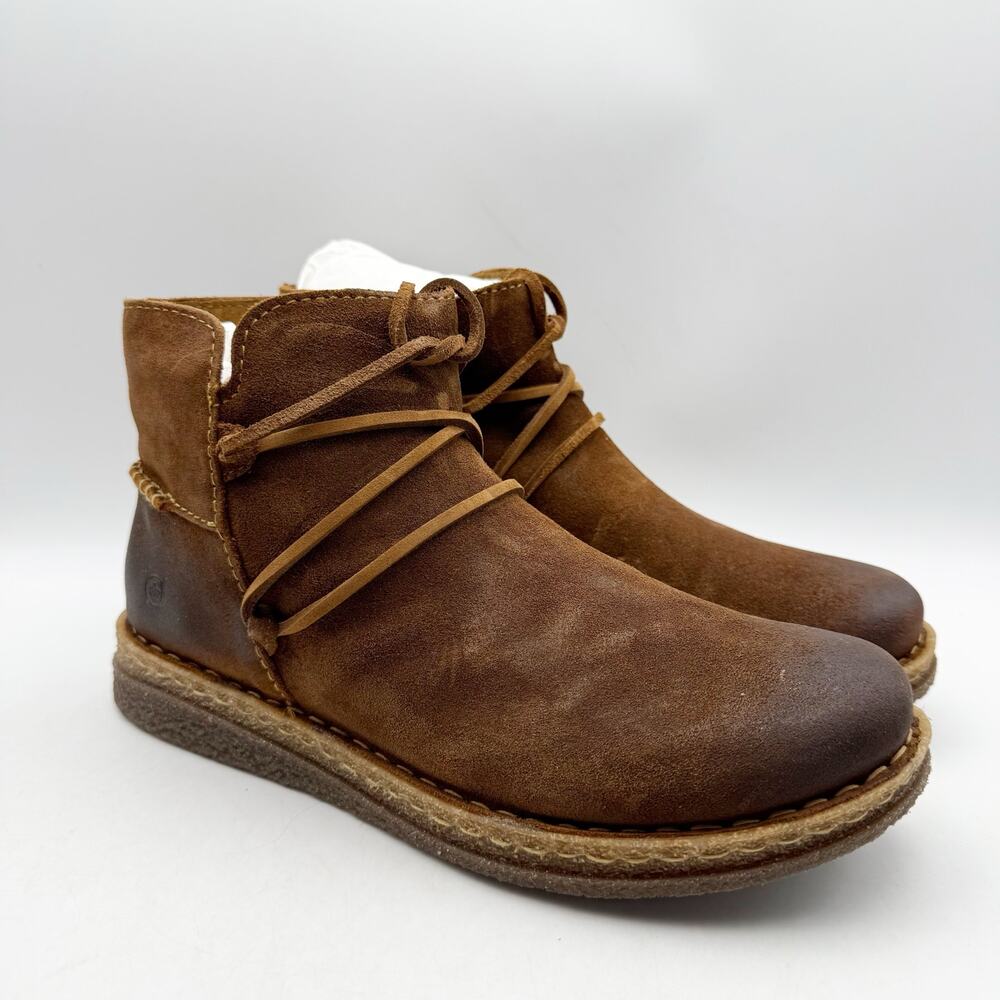 Born Womens Calyn Ankle Booties US 10 EU 42 Brown Suede Boots NWOB - Picture 5 of 12
